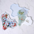 Diy Glue Mold Map Section Insert Row Three-dimensional Decoration Silicone Mold Home Decoration