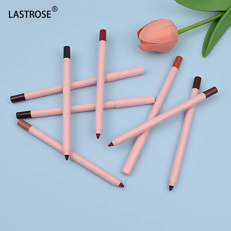 Hot Sale Private Label Vegan Natural Waterproof Smudge Proof Brown Lip Liner Wholesale High Pigment Matte Pink Lipliner Pencil