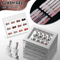 JTING Super Popular 12colors Reflective Disco Gel Polish Collection Unique Laser Set Box OEM Gel Nail Polish Supplies