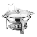 Wholesale Hotel Restaurant Buffet Service Silver Round Chaffing Dish Stainless Steel Chafing Dish Set with Glass Lid