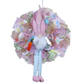 New Design Easter Bunny Garland Fabric Cotton Outdoor Garden Hanging Decoration Wall Holiday Dwarf Wreath