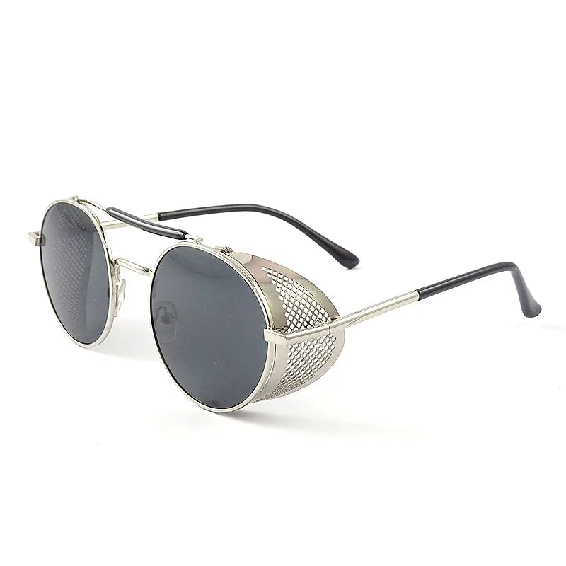 Retro Steam Punk Unisex Round Frames UV400 Sunglasses PT20-209 China Zhejiang 2021