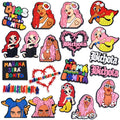 Karol G PVC Fashion Girl Shoe Charms New Design with Red Pink Hair Shoe Decorations
