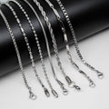 Colorfast Stainless Steel Box Snake Bead Twist Slub Chain DIY Necklace Pendant Chain Color Preserving Chain Jewelry Accessories