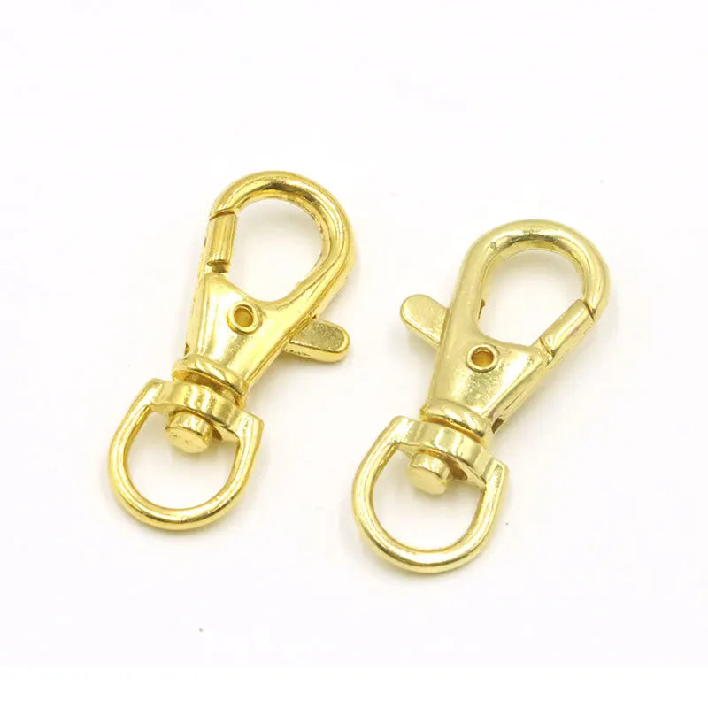 Wholesale Metal Rotary Swivel Dog Buckle Keychainn Key Ring 35mm Zinc Alloy Trigger Snaps Hook for Bag Parts Accessories