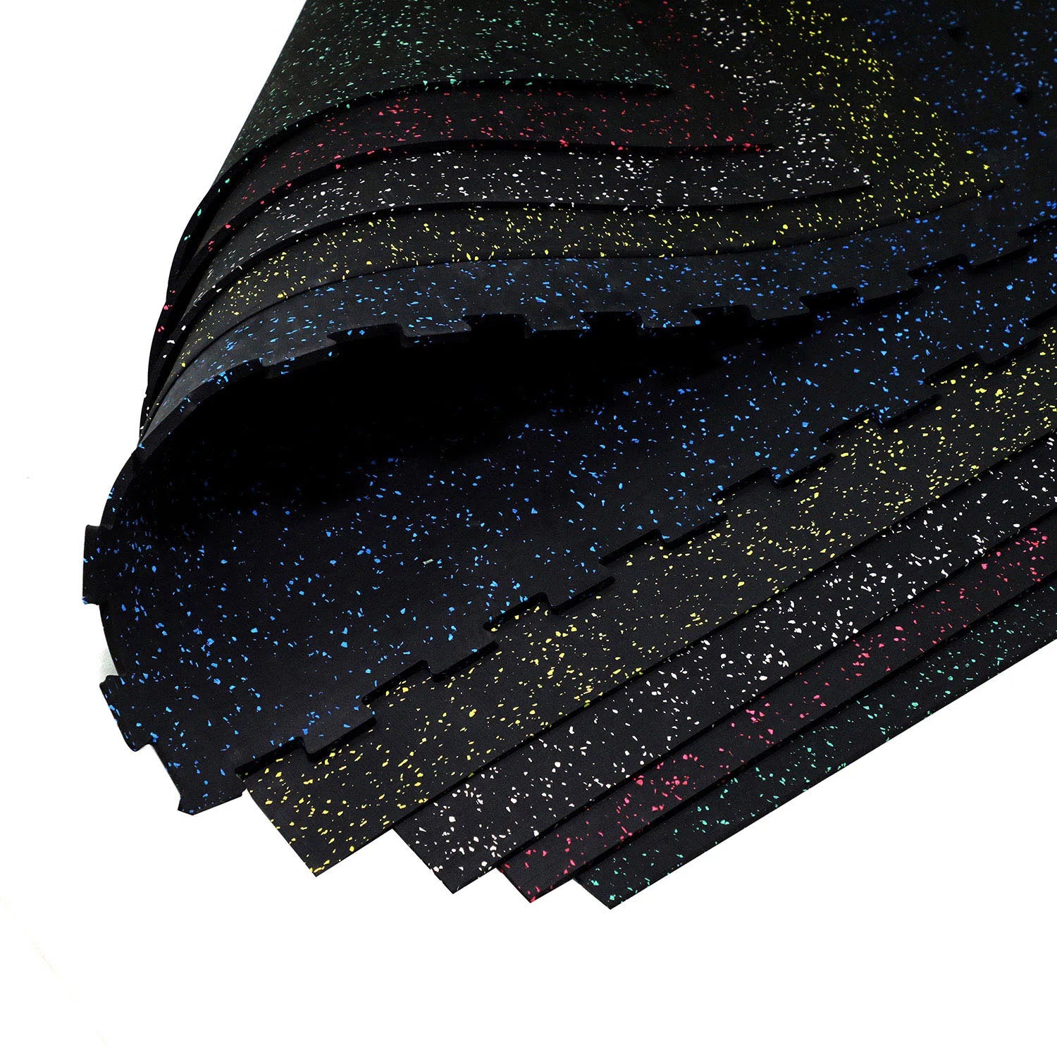 Fitness Black Rubber Mat Flooring EPDM Color Fleck Gym Rubber Floor Mat