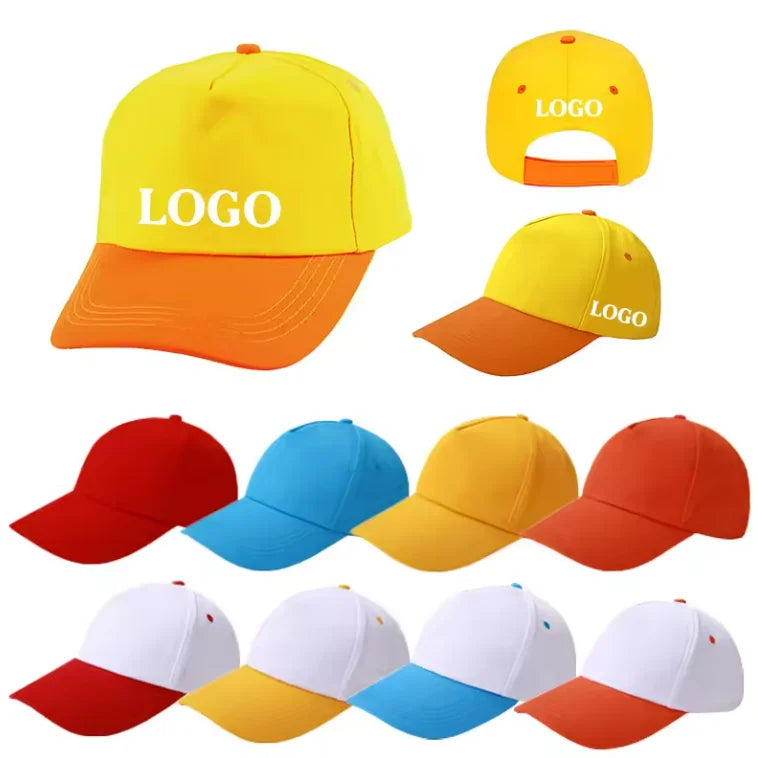 BSBH Custom Embroidered 6-Panel Adjustable Cotton Baseball Cap for Kids Sporty Dobby Fabric Plain Blank Design