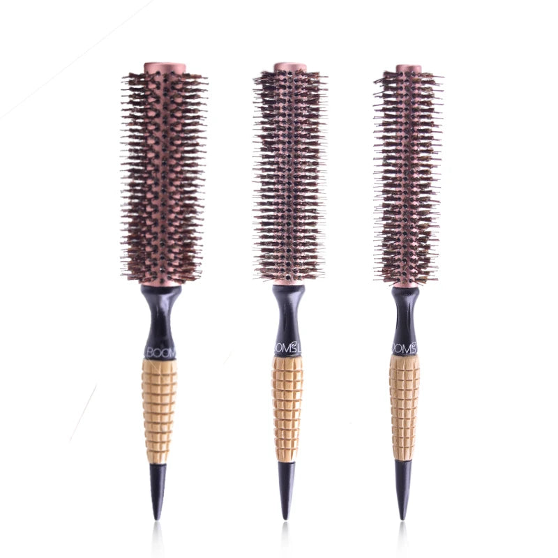 Professional Salon Hair Brush with Natural Boar Bristle and Wooden Handle Custom Logo Wholesale Curly Hair Comb for Home Use