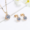Brass Women Jewellery 18K Gold Plated Fancy Elegant Cubic Zirconia Minimalist Jewelry Set for Woman