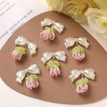 Cute 3.4*3cm Colorful Seed Bead Dangle Handmade Pink Daisy Flower Knot Pendant for DIY Jewelry Making Accessories