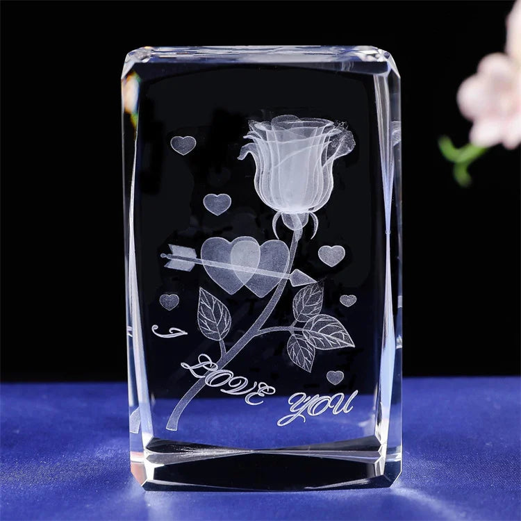 Factory Wholesale Customized Logo Souvenir Gift 3d Laser Engraving K9 Smooth Birthday Gift Cube Crystal Blank