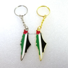 Palestine Flag Keychain Ready to Ship Soft Enamel Palestine Keyring Wholesale