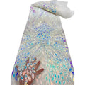 Fulgurant Beaded Lace Fabric With Sequins African Lace Fabric Embroidery Lace Dress Fabric
