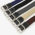 Hot Selling 3.3cm Wide Pin Buckle Classic Woven Elastic Adjustable Braided Belts for Women and Men