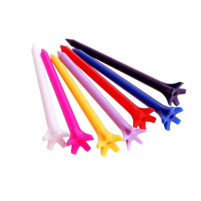 Golf Tees Bulk Unique Stable 5 Prong Plastic Golf Tees Reduce Friction Side Spin Golf Tees