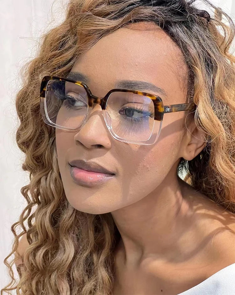 SPARLOO 2359 TR90 CP Anti Blue Light Womens square Oversized Big Eye Large Glasses Wholesale Stock Frame Optical OEM logo