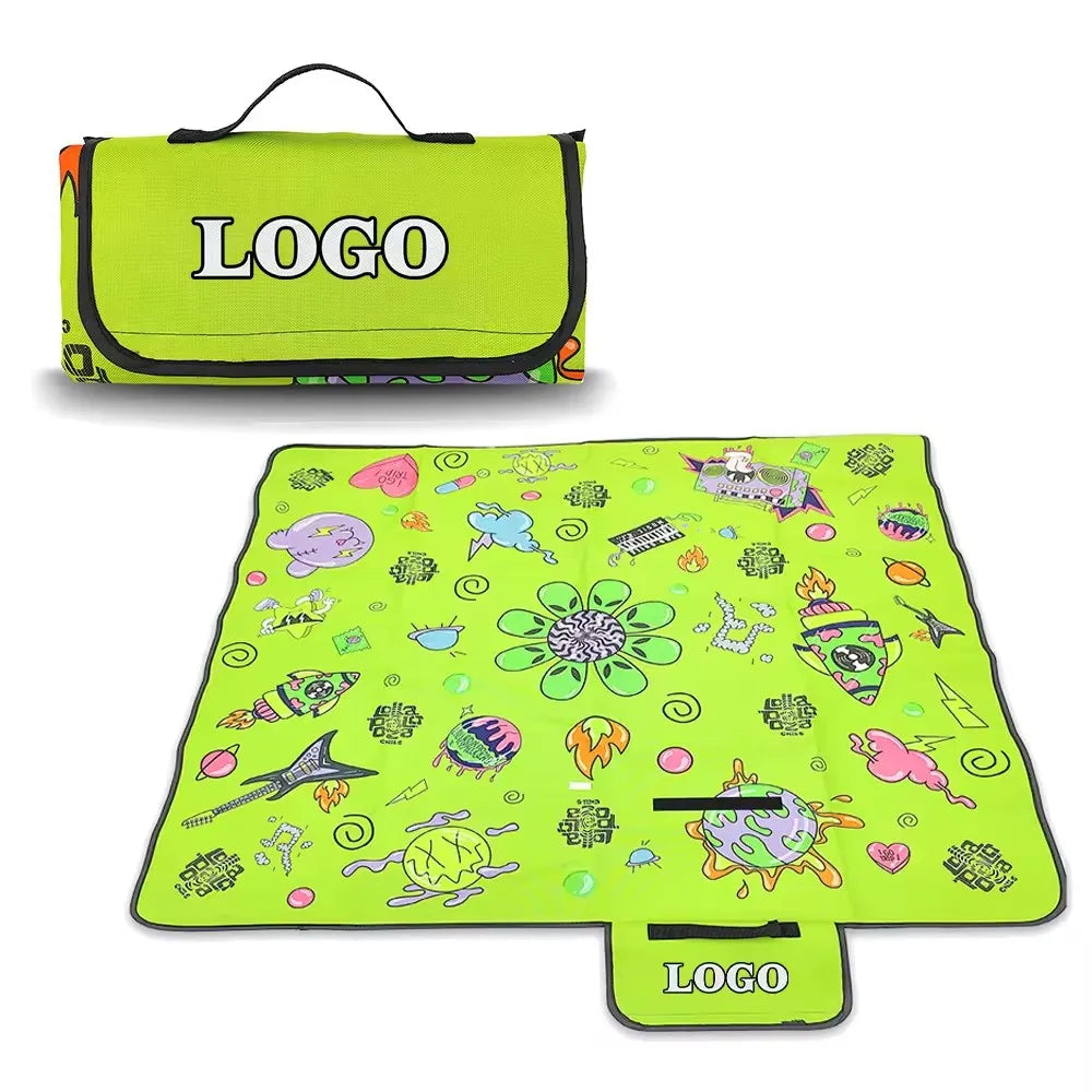Good Price Custom Design Waterproof Camping Picnic Picknick Blanket Portable Foldable Beach Mat for Outdoor Activities