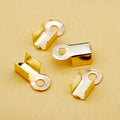 ZYU-04 Crimp Beads Cove Clasps Cord End Taps 100pcs/Bag String Leather Clip Foldover DIY Necklace Connectors Jewelry Findings