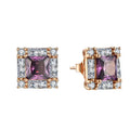 Plated Square Earrings Cubic Crystal Earrings Jewelry Gold Fancy Diamond 925 Silver Party Wedding Zircon Stud Earrings