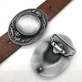 Antique Tin Retro Style Western Cowboy Belt Buckle Blanks Personalized Belt Buckle