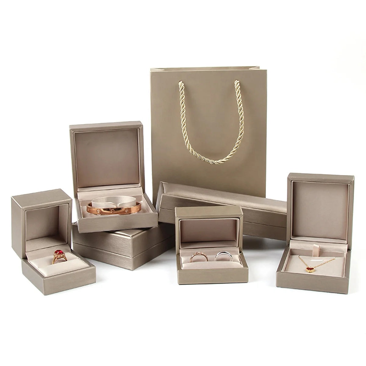 Hot Sale Wholesale Custom logo Luxury Pendant Bracelet Necklace Ring Box Jewelry Packaging Jewelry Box