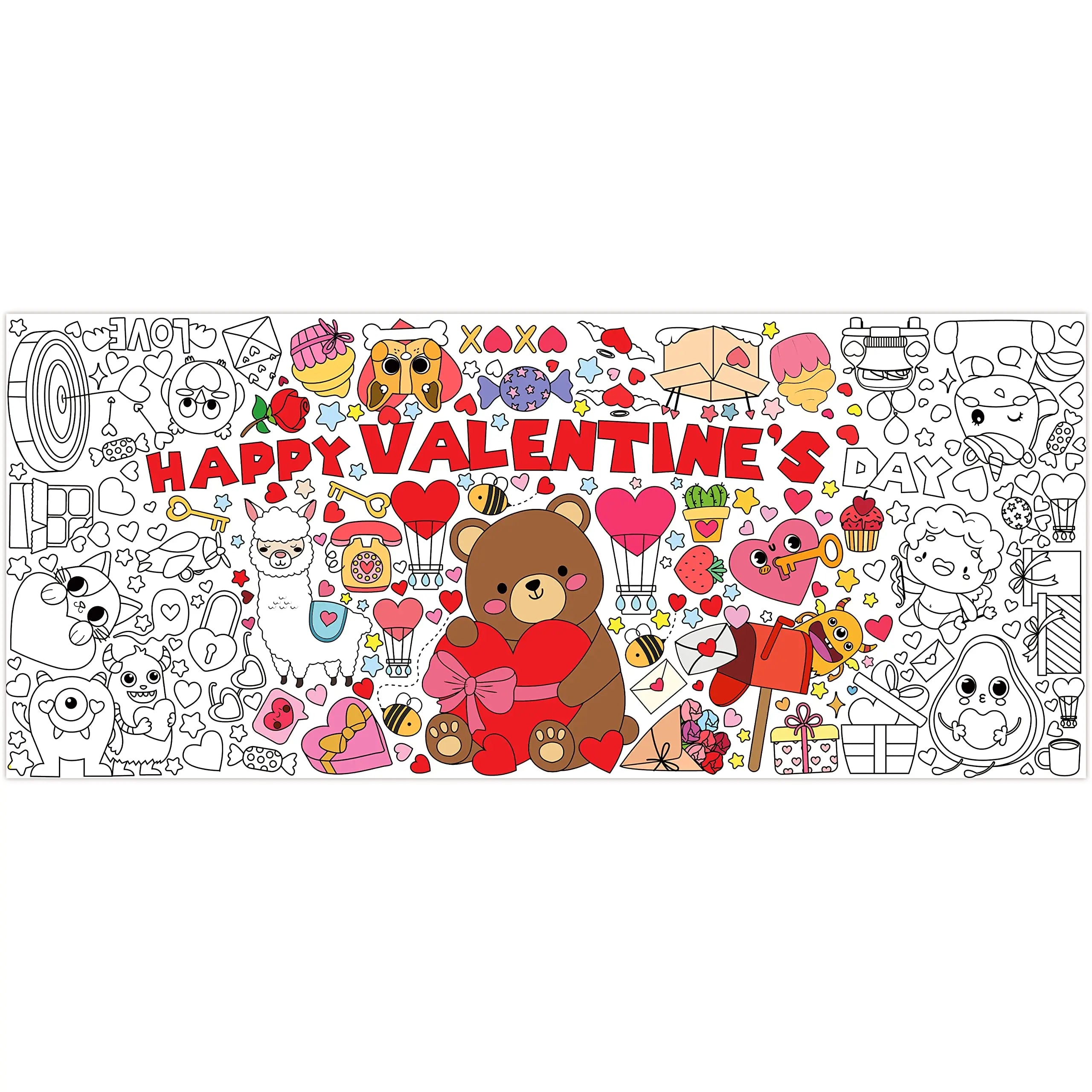 Custom Logo DIY Painting & Coloring Roll Children's Funny Educational Toy Poster with Color Filling Flexographic Printing