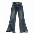 DENIMGUYS Fashion Denim Streetwear Jeans Custom Waist Ripped Distressed Men Flared Jeans Pants