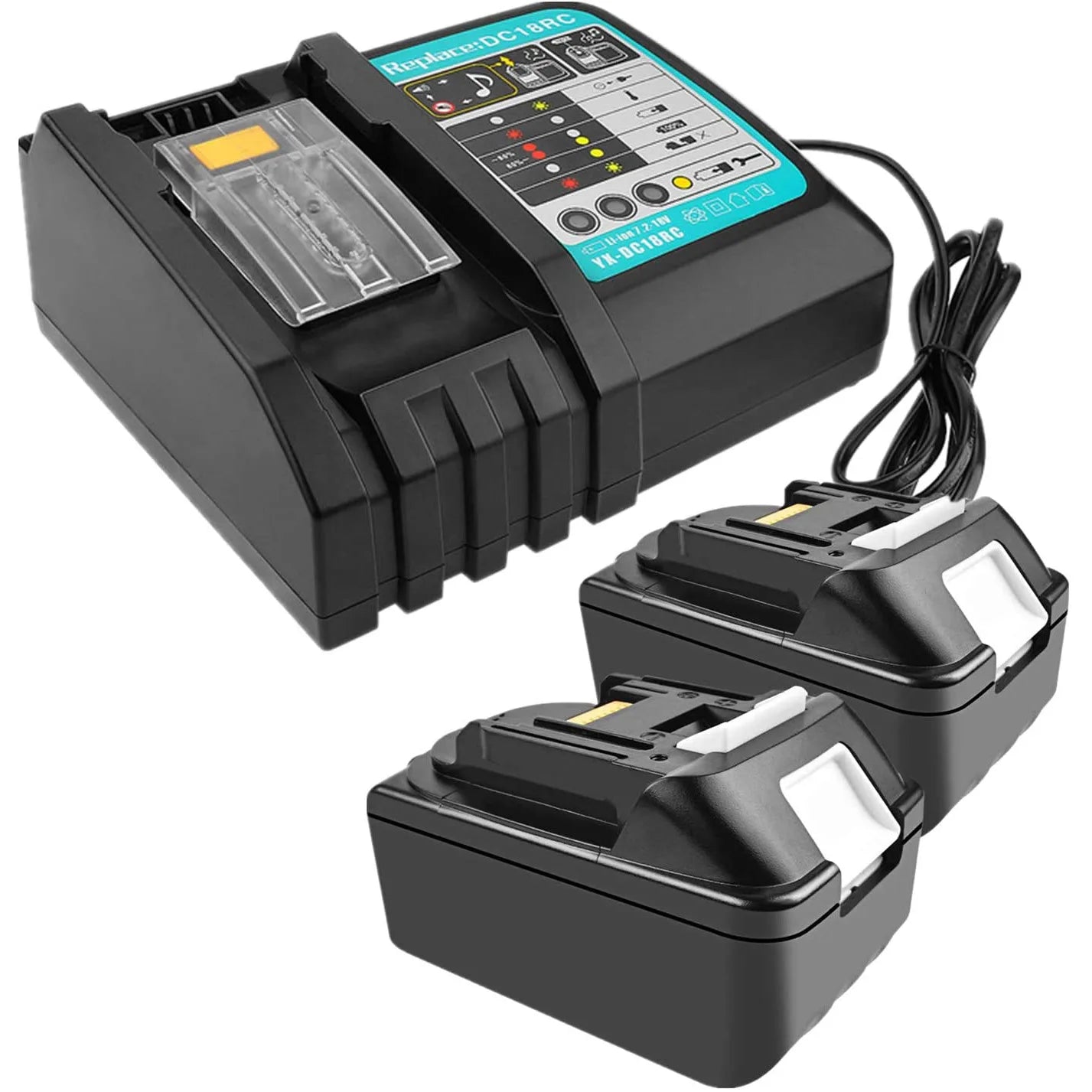 Li-Ion Battery Charger 3A Charging Current for 14.4V 18V Bl1830 Bl1430 Dc18Rc Dc18Ra Power Tools CE Certified Drill