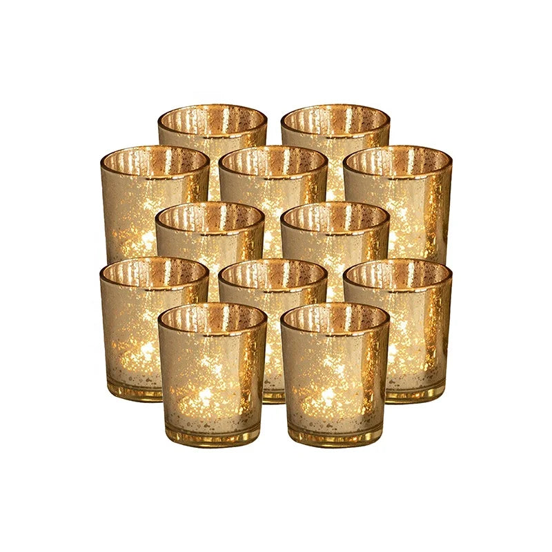 Wholesale Luxury Empty Candle Jar Glass Votive Candle Holder for Home Decor