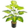 S02452 Wholesale Tropical Hawaiian Theme Taro Leaf Plant Leaves Plants Artificial Monstera Palm Leaves Alocasia Odora for Decor