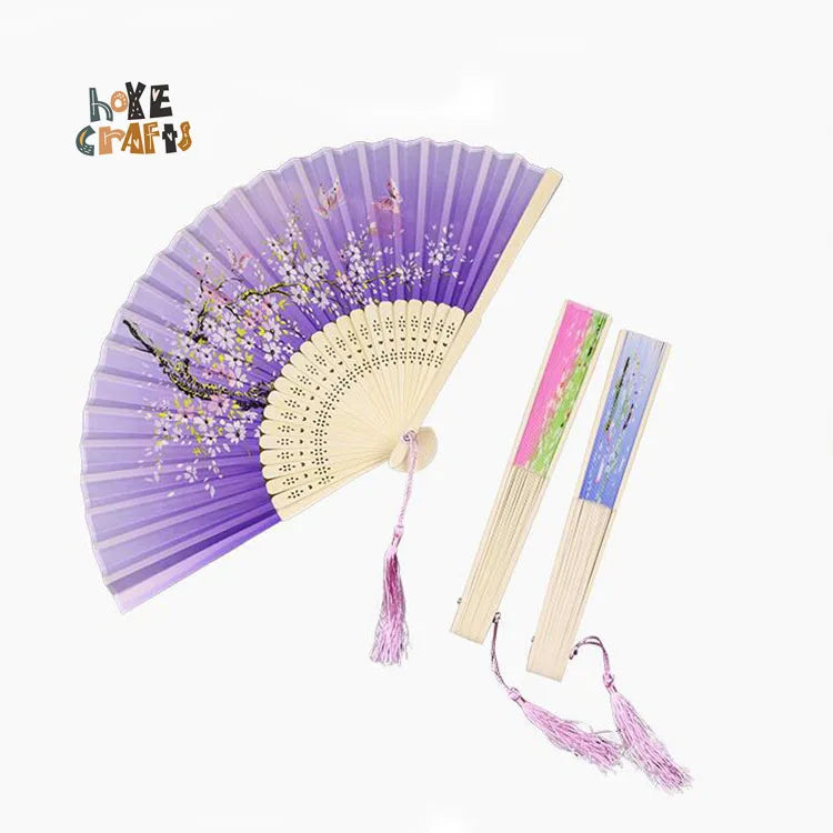 HOYE CRAFTS Multi Style Chinese Ancient Style Bamboo Folding Fan