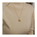Chris April Vintage 316L Stainless Steel PVD Plated Minimalist Cute unicorn Pendant Necklace