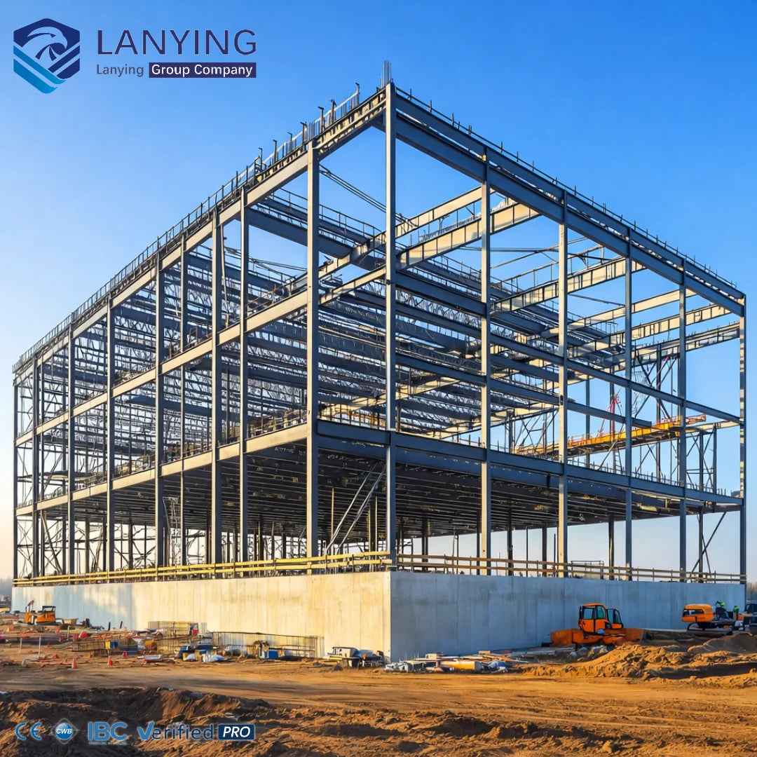 Cheap Prefabricated Steel Structure Logistics Warehouse Workshop Industrial Commercial Building 121+ Mph Wind Resistance 20+