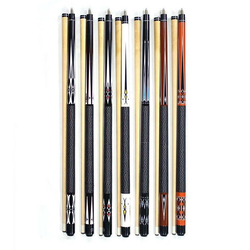 Factory Offer Wholesale Price 1/2 Center Joint  Wood Pool Cue Nylon Wire  Grip Butt 13MM Cow Leather Tip 57inch Length  on Sale
