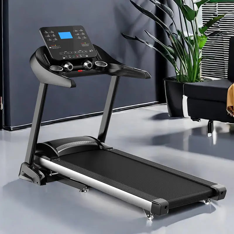 3.5hp Semi Commercial Treadmill Speed up to 16km/h Foldable Electric Treadmill Running Machine With Led Screen Max Loading 120kg