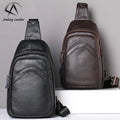 Andong New Style Men's Genuine Leather Large Capacity Crossbody Chest Bag Men Shoulder Bags Man Pocket
