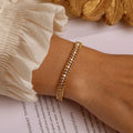 New Stainless Steel Chain Zircon Bracelet Women 18K Gold Plated Fashion Jewelry Bracelet