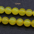 DIY DIY Natural yellow Agate Beads 12mm For Garment Necklace Accessories In Low Price