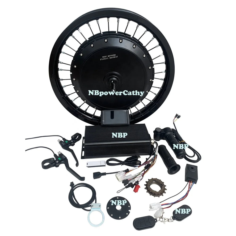 17'' 18'' 19" 21" Electric Motorcycle Rear Wheel 72V 8000W QS 273 V3 Hub Motor Stealth Bomber Bike Kit with Sabvoton 150A