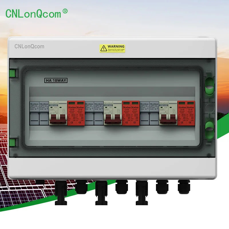 CNLonQcom Factory Price PV Combiner Box 3 in 3 Out DC500V 10A 16A 20A 32A 40A 50A 63A IP65 for Solar Panel