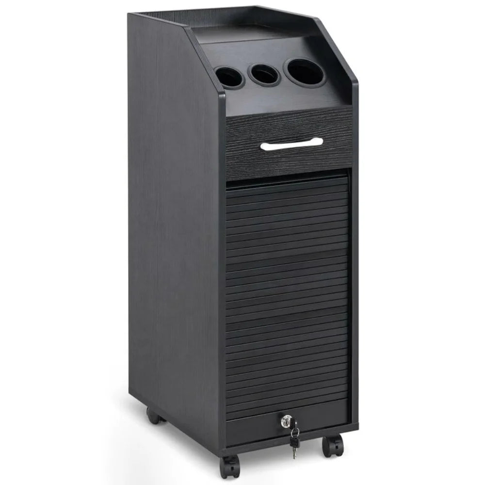Hair Beauty Equipment Popular Nail Spa Trolley with Cabinet Barber Styling Trolley for Sale