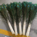 Natural Peacock Eye Peacock Feathers for Party Carnival Home Wedding Christmas Vase Holiday Decor DIY Floral Craft Dyed Pattern