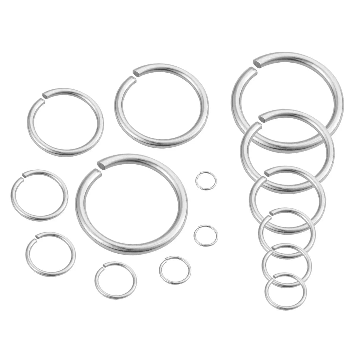Make Jewelry Findings Factory Stainless Steel DIY Necklace Chains Bracelet Jewelry Used Big Size Jump Ring with Different Sizes
