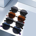 2024 Trendy Round Frame Sunglasses Vintage Customized Men Sunglasses Women Fashion Polarized Sun Glasses