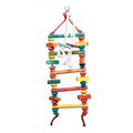 Eco-Friendly Sustainable Wooden Bird Training Toy Ladder Bridge Stainless Steel Edible Rope Material Small/Medium Parrot Toy