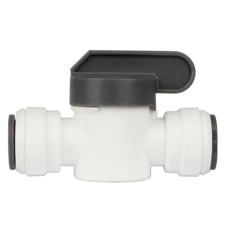 RO Water Straight Connector Ro Spare Parts Water Purifier Plastic Ball Valve Size 1/2 Inch