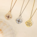 Wholesale Personalized Rotating Compass Stainless Steel Necklace Gold-Plated Chain with Customizable Charm Pendants