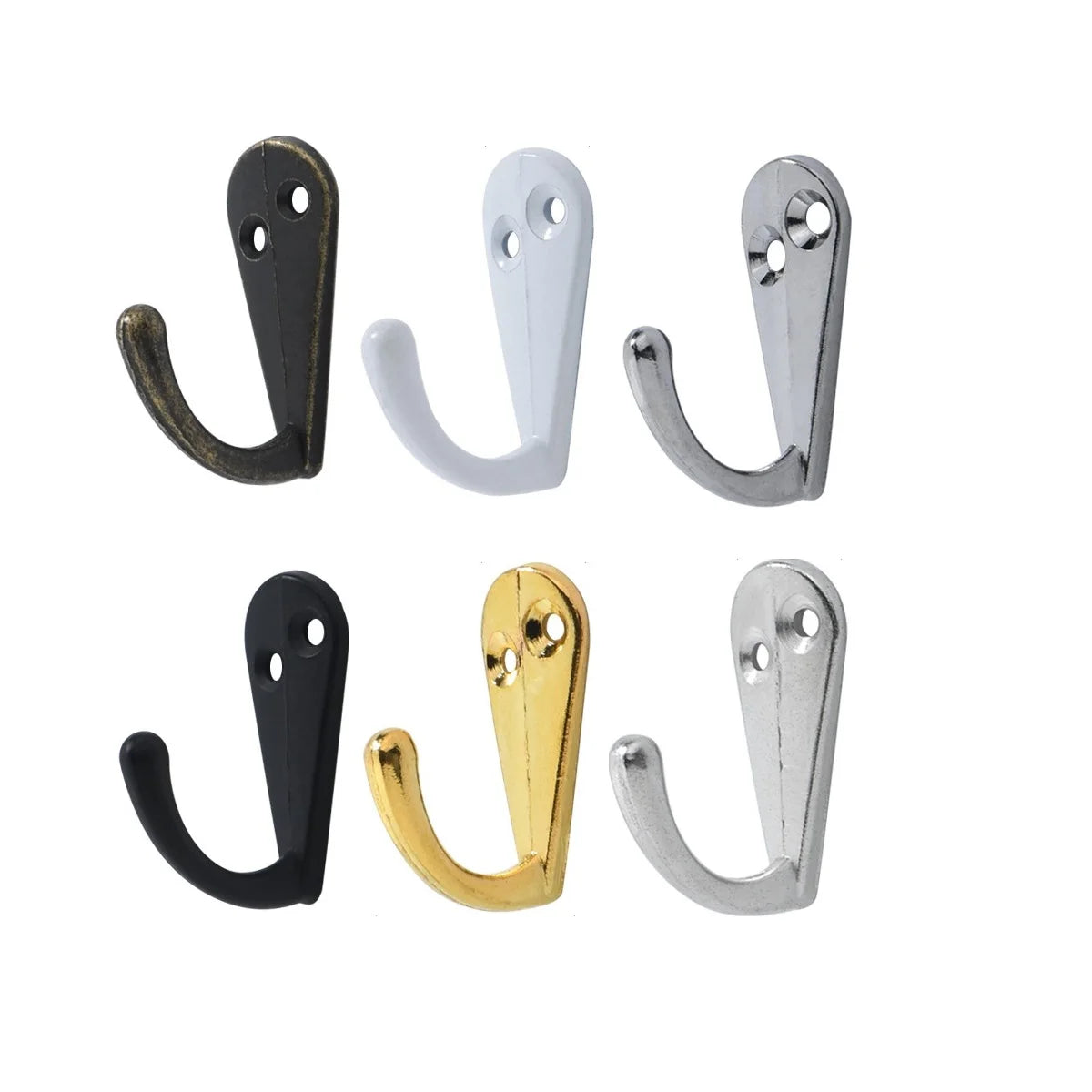 Vintage Zinc Alloy Multifunction Wall Mounted Wardrobe Closet Coat Hanger Hook for Hat Towel Clothes Key Cap Bag