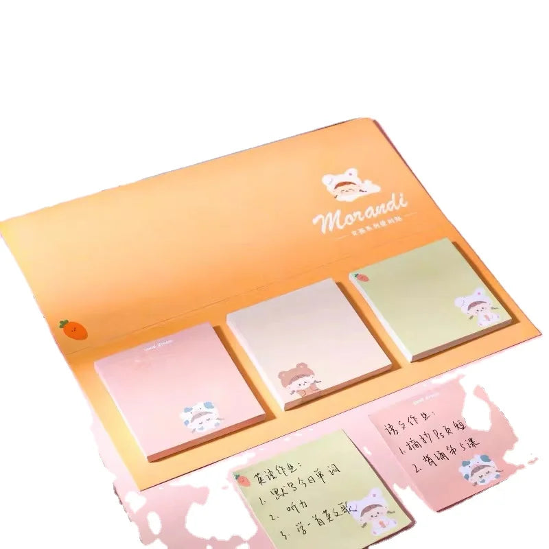 Cute Cartoon Notepad Message Pad Index Mark Notice Stick Small Fresh Creative INS Girl Heart High Appearance Level Student with