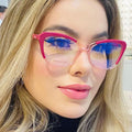 PLS5004  Gafas Manufacturer New Cat Eye Female Block Blue Light Glasses Frame TR90 Transparent Anti-blue Ray Eyeglasses